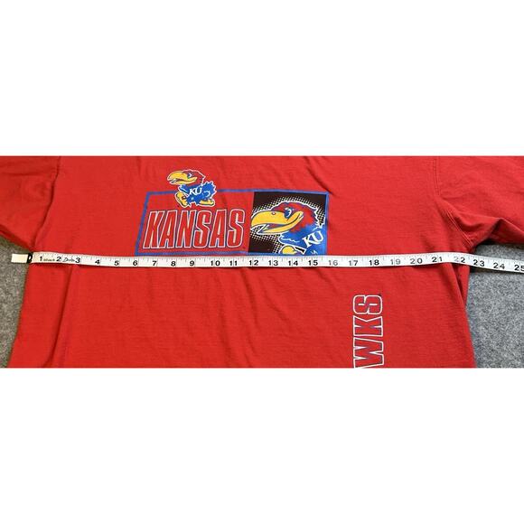 2 Kansas Jayhawks Tshirts Red Starter and Blue 2012 Final Four SZ L - Picture 8 of 16